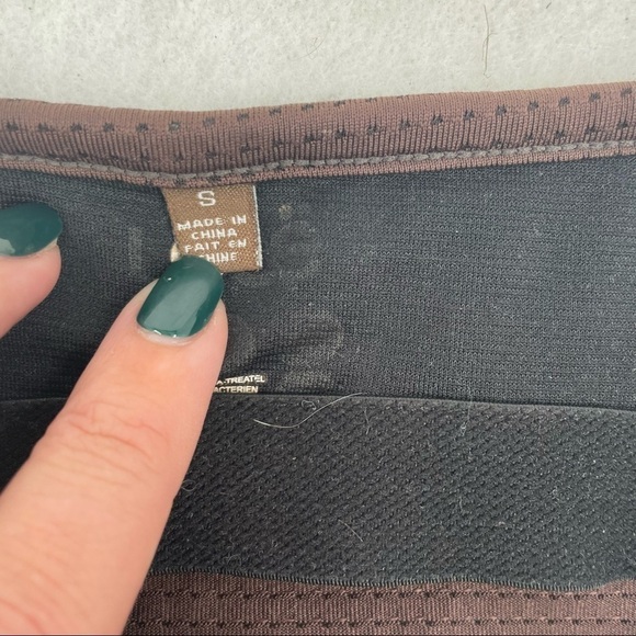 LOLE Womens Brown perforated Athletic Spaghetti strap tank top size: Small - Picture 5 of 10